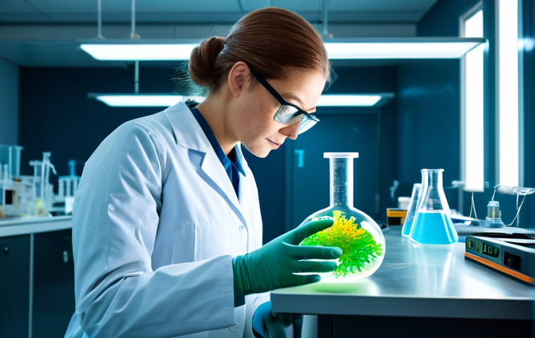 **

"A marine biologist, fully clothed in professional attire, examining a petri dish of glowing bacteria in a high-tech laboratory, safe for work, perfect anatomy, correct proportions, family-friendly, appropriate content, natural pose, well-lit, scientific environment, discovery."

**